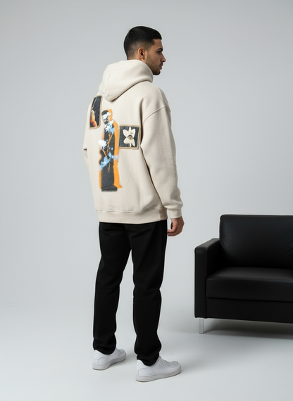 HOODIE SAW OVERSIZE BEIGE 4989