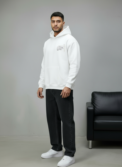 HOODIE SAW OVERSIZE WHITE 4995