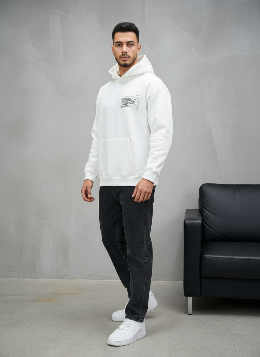 HOODIE SAW OVERSIZE WHITE 4995