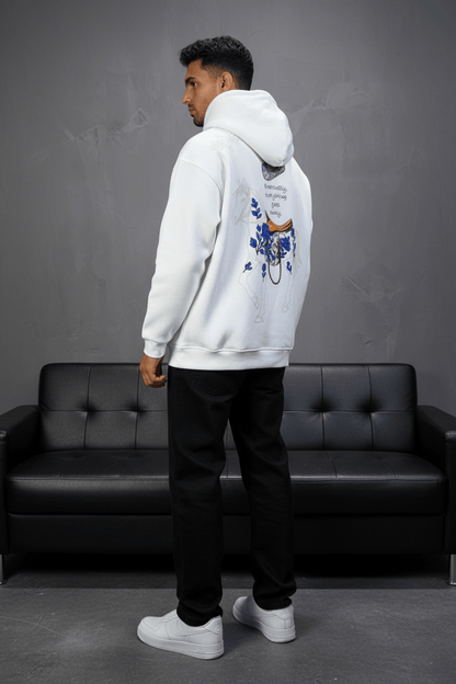 Hoodie Blanc Cheval Oversize 4957 - ZG PREMIUM