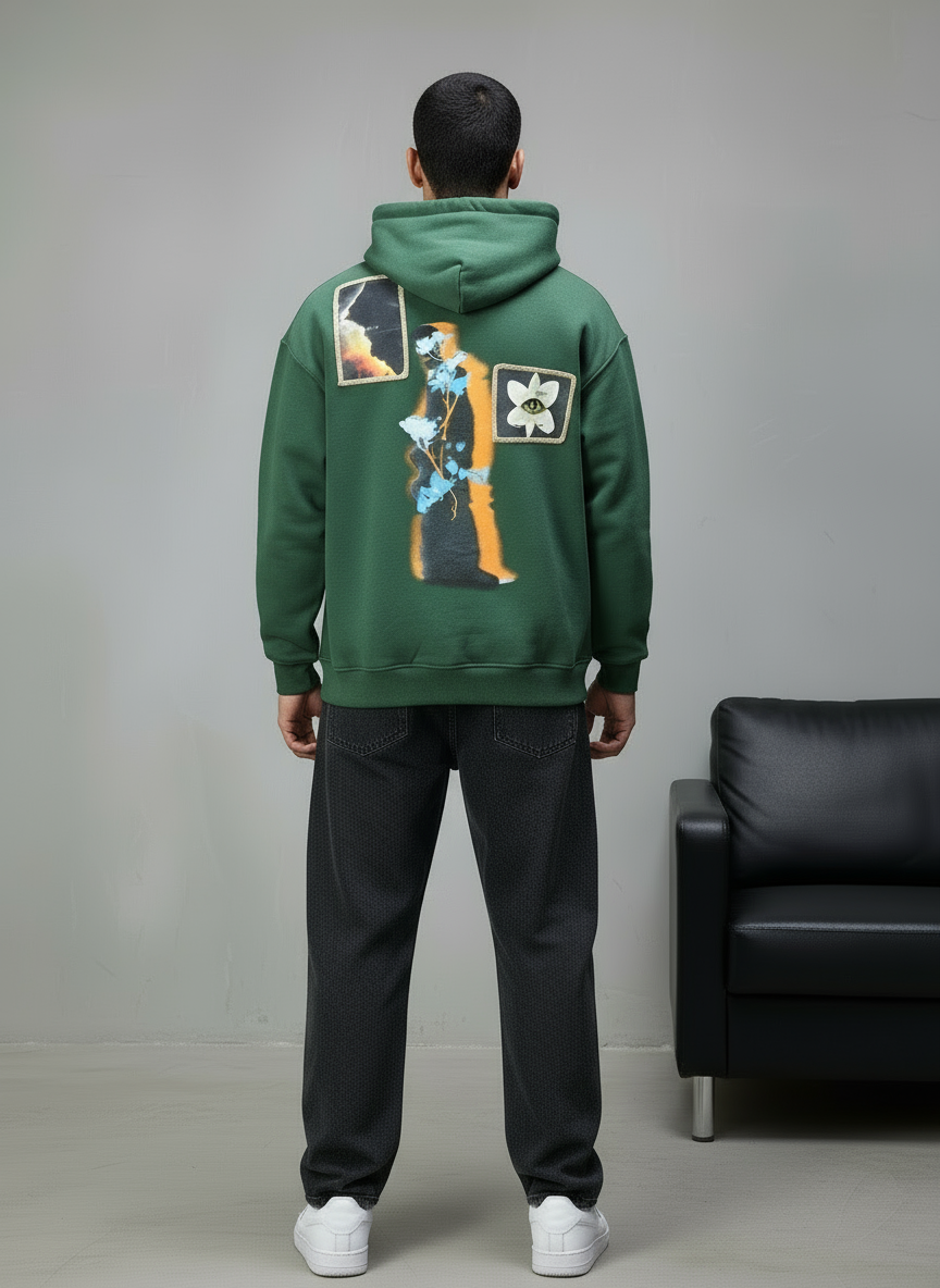 HOODIE SAW OVERSIZE GREEN 4989