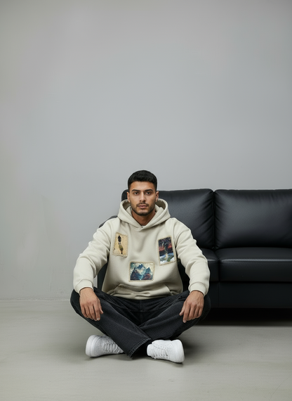 HOODIE SAW OVERSIZE BEIGE 4989