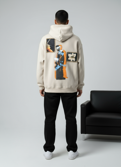 HOODIE SAW OVERSIZE BEIGE 4989