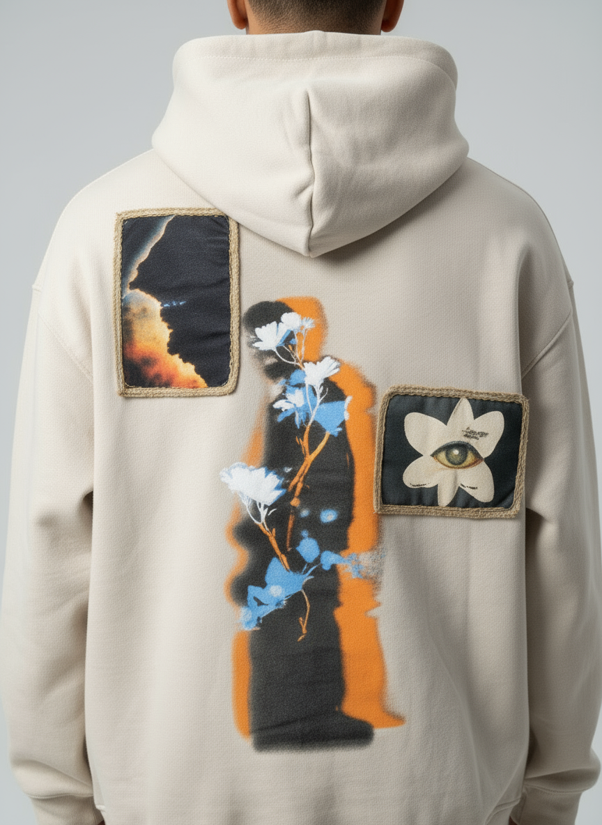 HOODIE SAW OVERSIZE BEIGE 4989