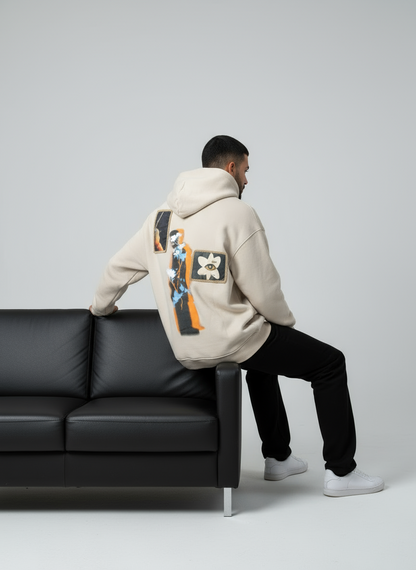 HOODIE SAW OVERSIZE BEIGE 4989