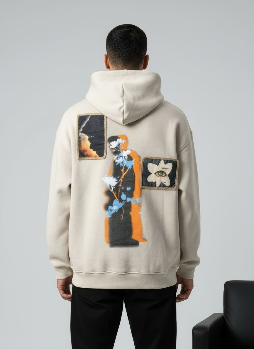 HOODIE SAW OVERSIZE BEIGE 4989