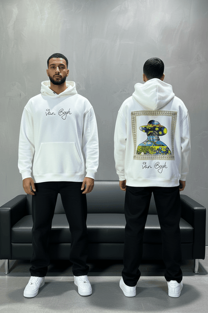 Hoodie Van Gogh Blanc Oversize 5005 - ZG PREMIUM