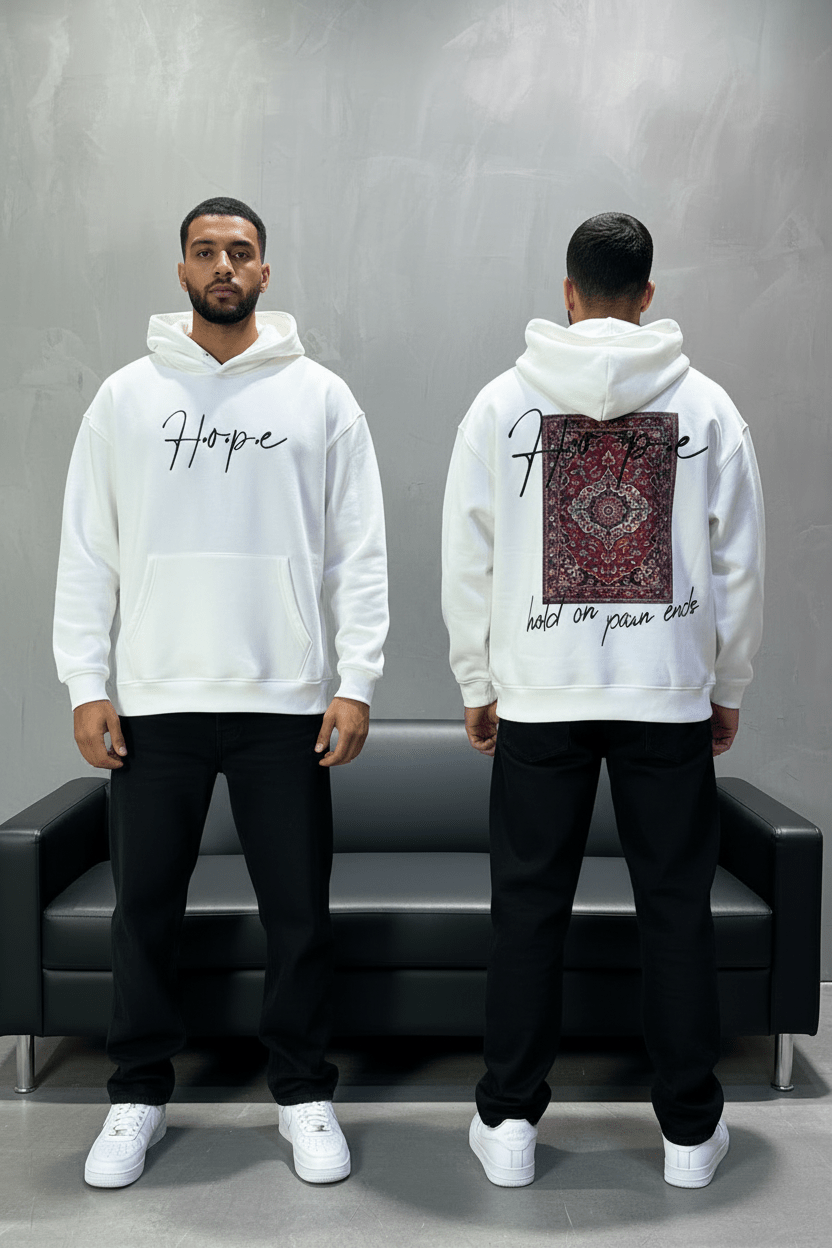 Hoodie Hope Blanc Oversize 4968 - ZG PREMIUM