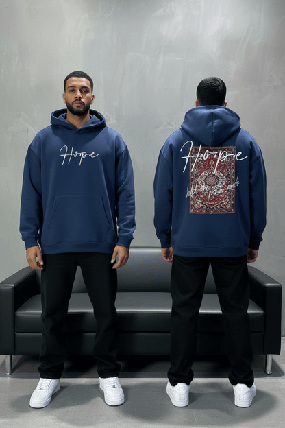Hoodie Hope Bleu Marine Oversize 4968 - ZG PREMIUM
