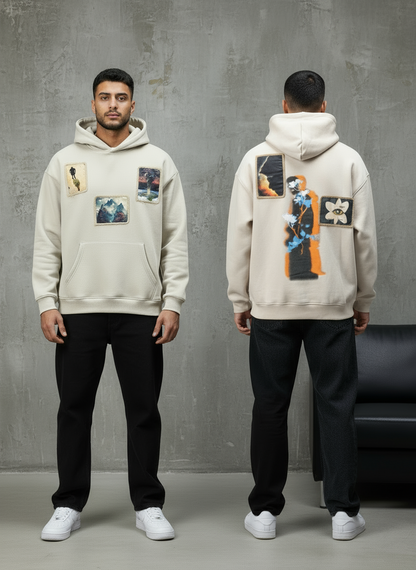 HOODIE SAW OVERSIZE BEIGE 4989