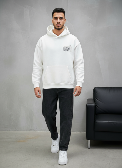 HOODIE SAW OVERSIZE WHITE 4995