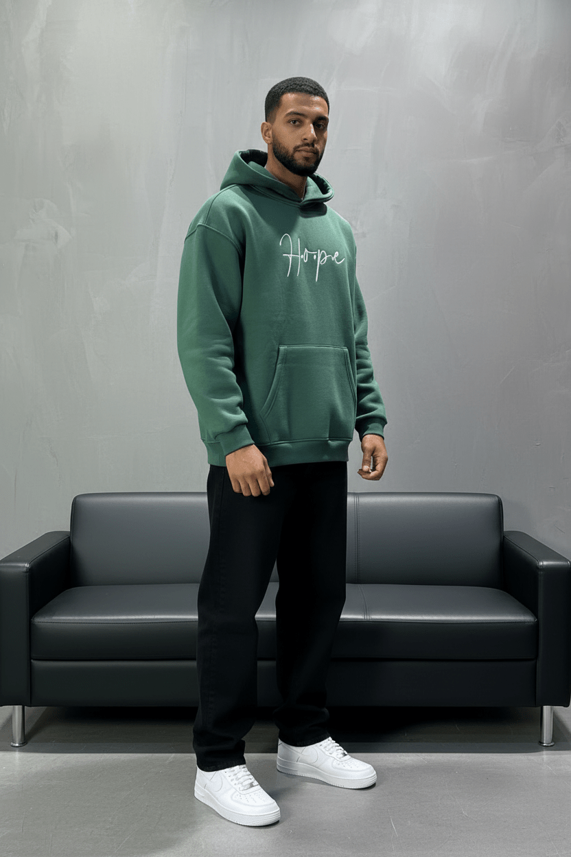 Hoodie Hope Vert Oversize 4968 - ZG PREMIUM