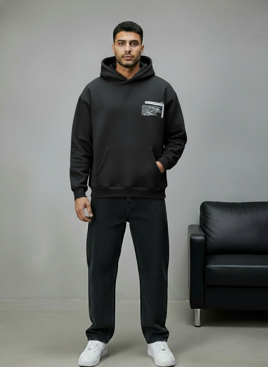 HOODIE SAW OVERSIZE BLACK 4995