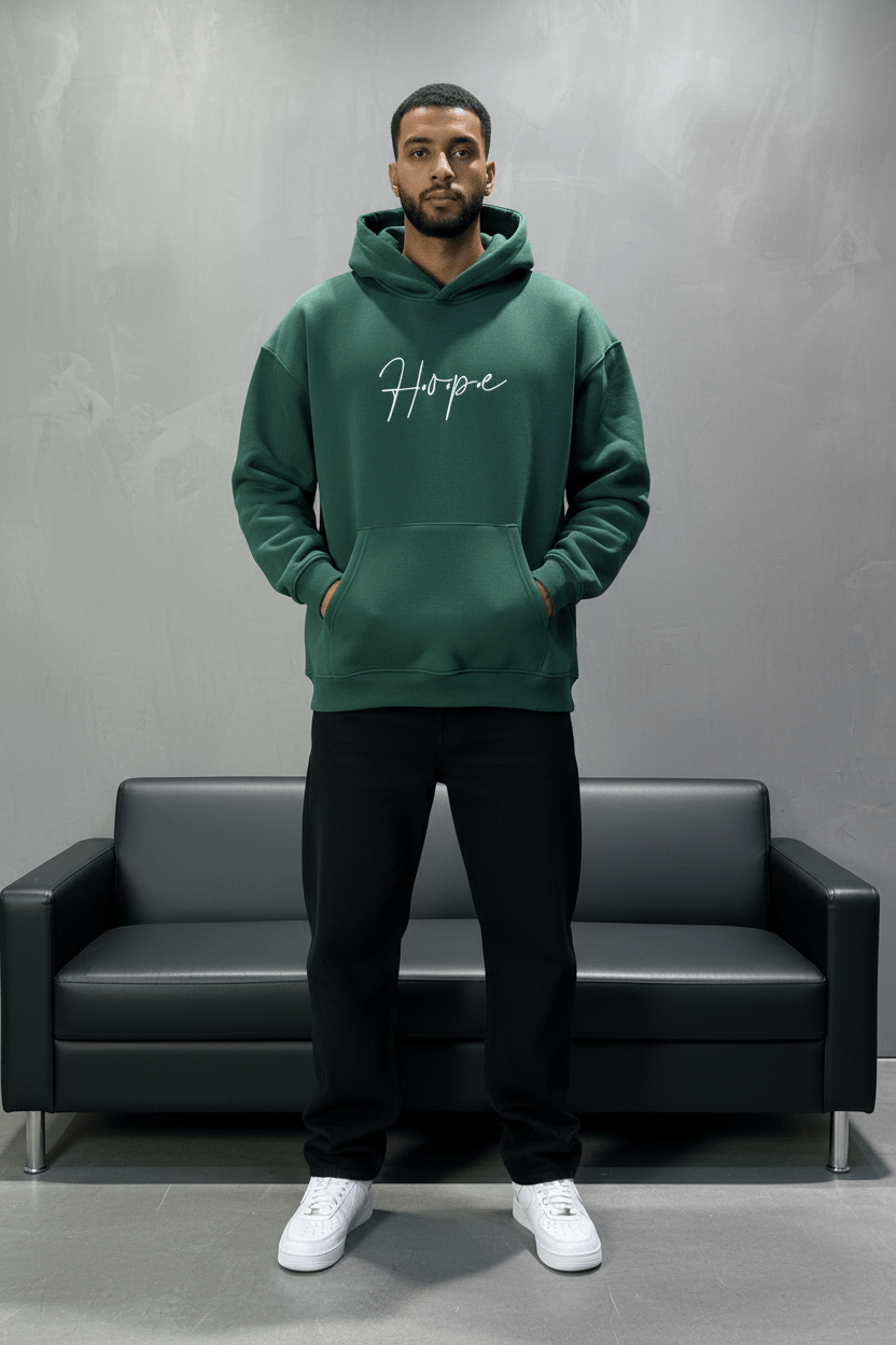 Hoodie Hope Vert Oversize 4968 - ZG PREMIUM