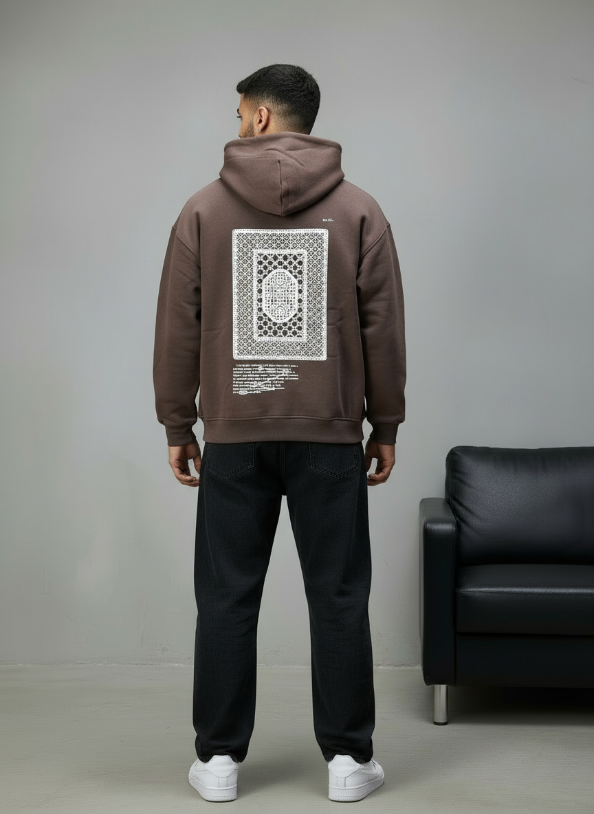 HOODIE SAW OVERSIZE BROWN 4995