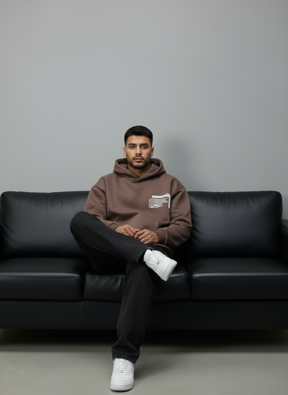 HOODIE SAW OVERSIZE BROWN 4995