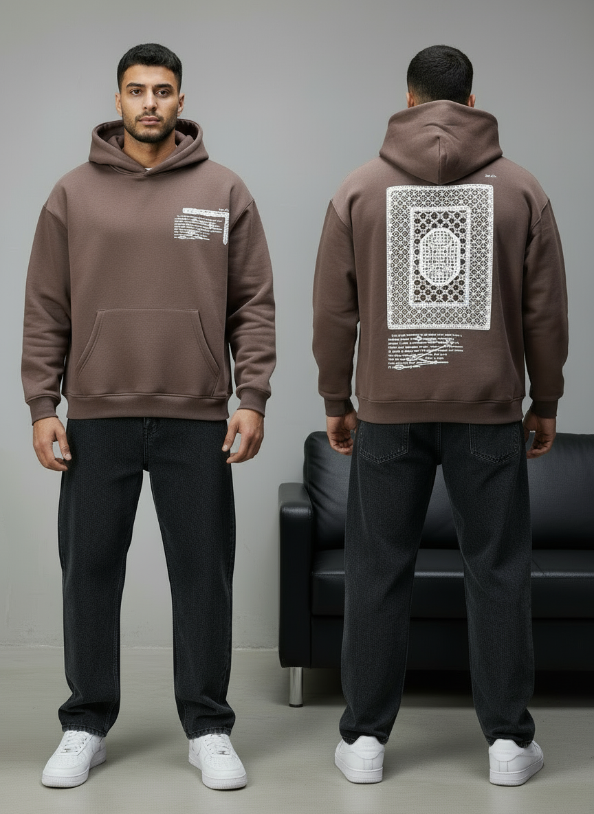 HOODIE SAW OVERSIZE BROWN 4995