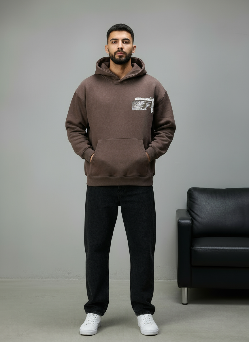 HOODIE SAW OVERSIZE BROWN 4995