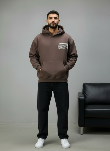 HOODIE SAW OVERSIZE BROWN 4995