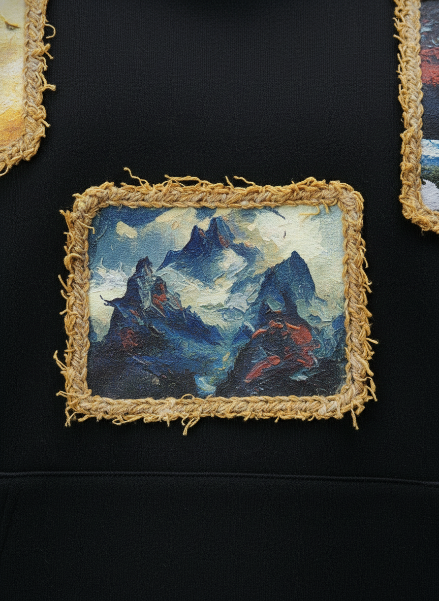 HOODIE SAW OVERSIZE BLACK 4989