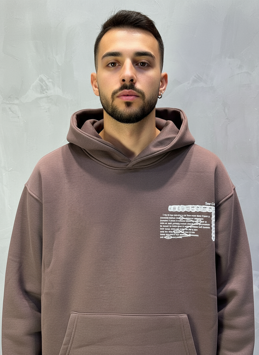 HOODIE SAW OVERSIZE BROWN 4995