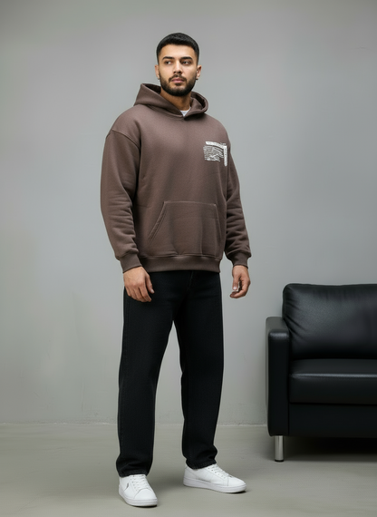 HOODIE SAW OVERSIZE BROWN 4995