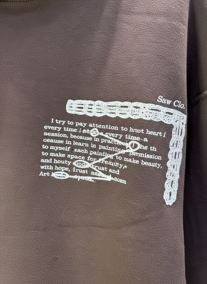 HOODIE SAW OVERSIZE BROWN 4995