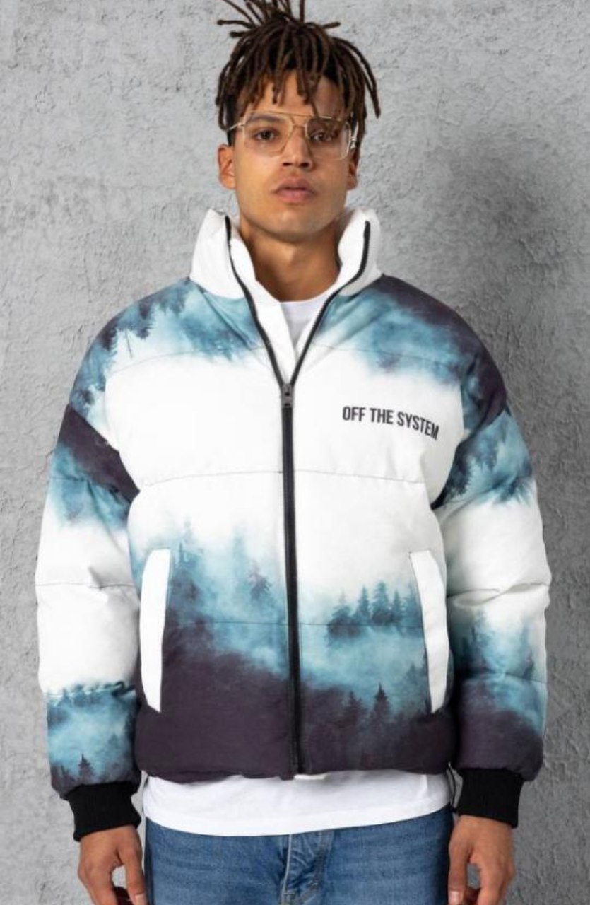 PUFER JACKET DIGITAL STYLE BLUE 5667