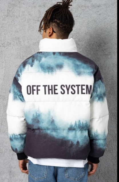 PUFER JACKET DIGITAL STYLE BLUE 5667