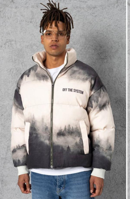 PUFER JACKET DIGITAL STYLE BLACK 5667