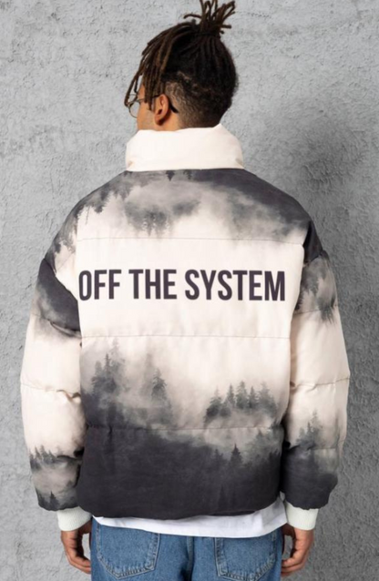 PUFER JACKET DIGITAL STYLE BLACK 5667