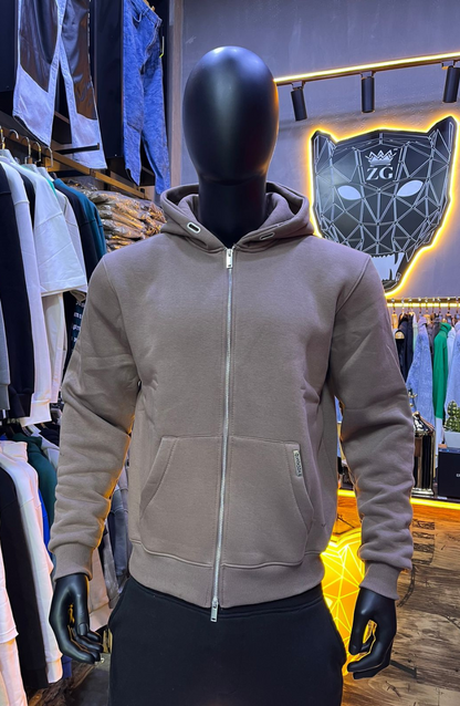 HOODIE MECANIC BROWN SIMPLE