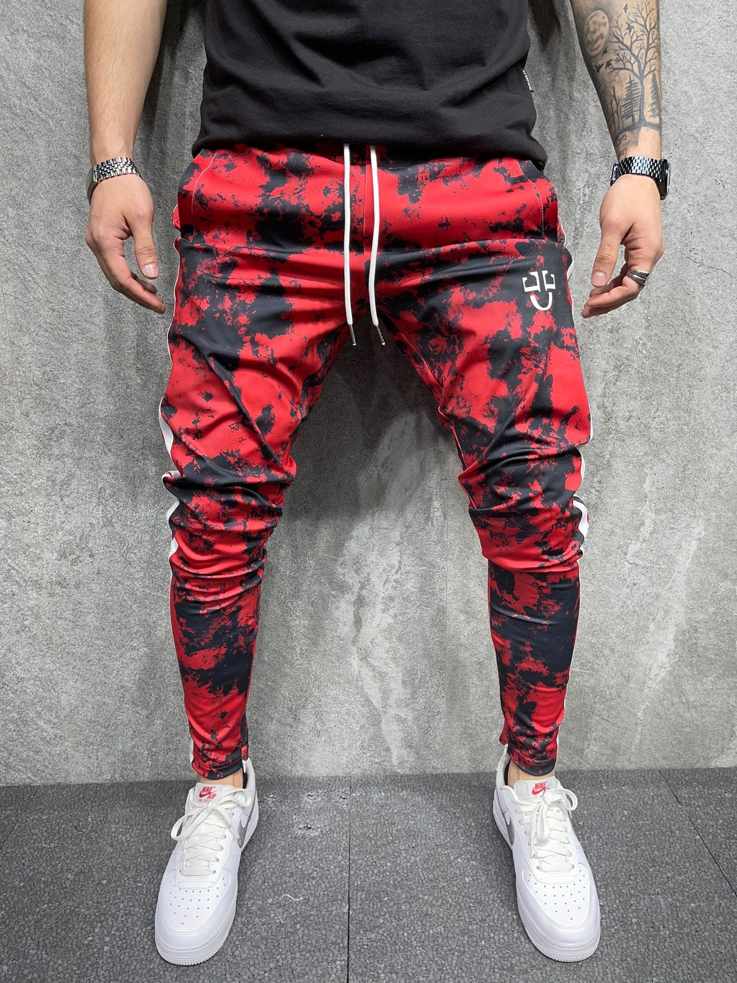 JOGGING SLIM RED BLACK P2018