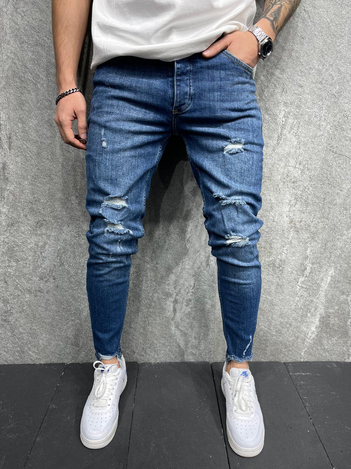 JEANS BLUE Déchiré 8180