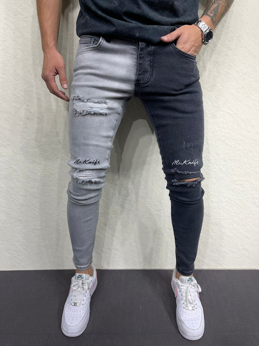 JEANS GRIS NOIR 7176