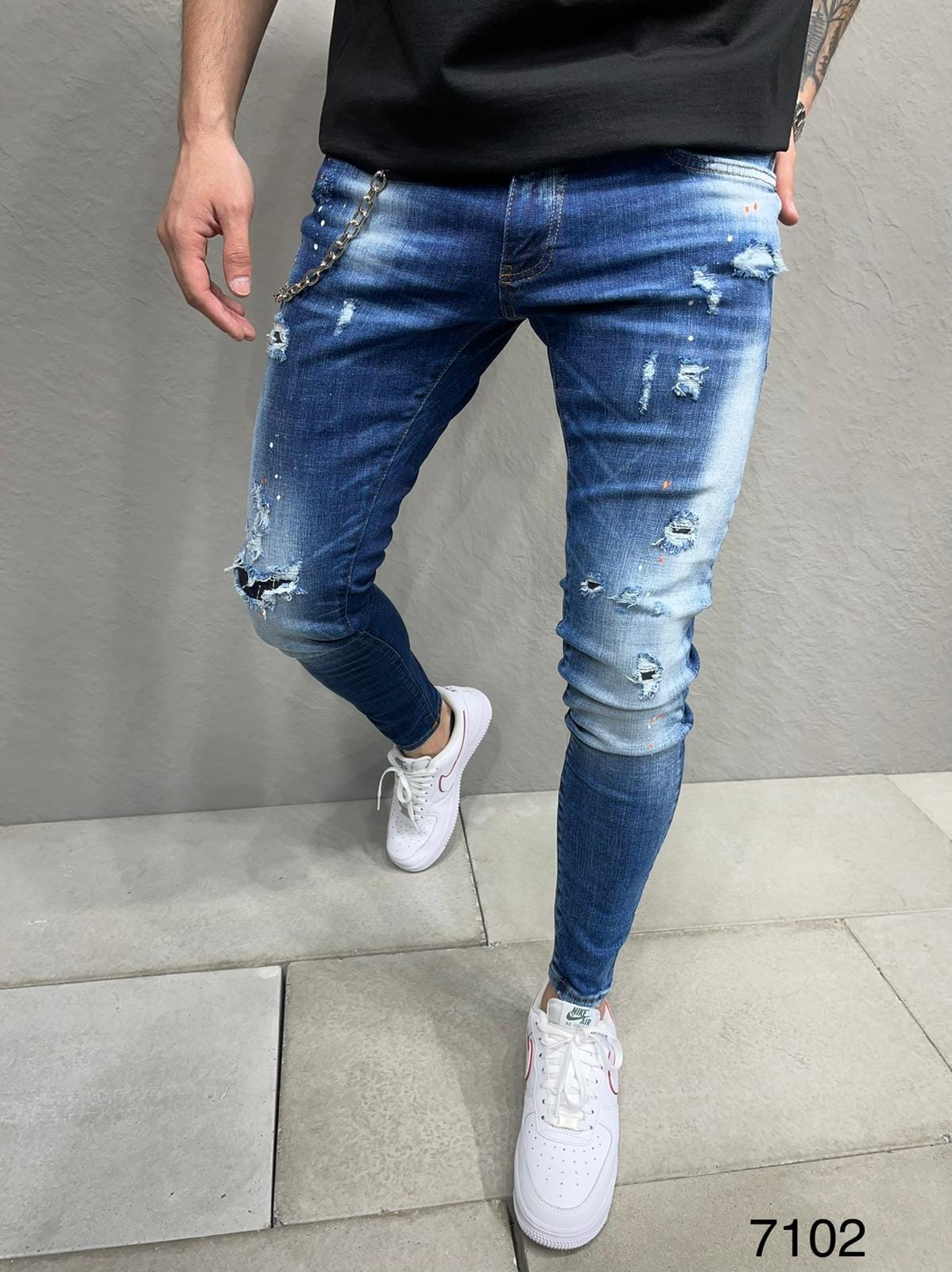 JEANS BLUE Déchiré B7102