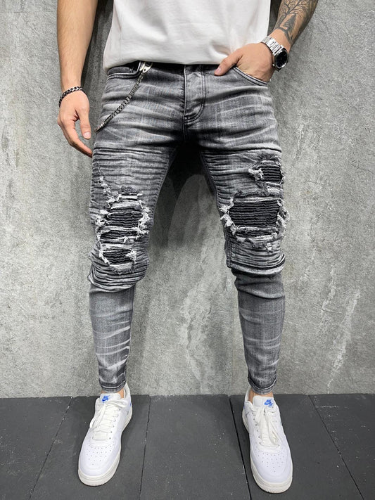 JEANS GRIS Déchiré CODE B6723