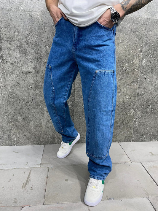 JEANS BLUE BAGGY B7842