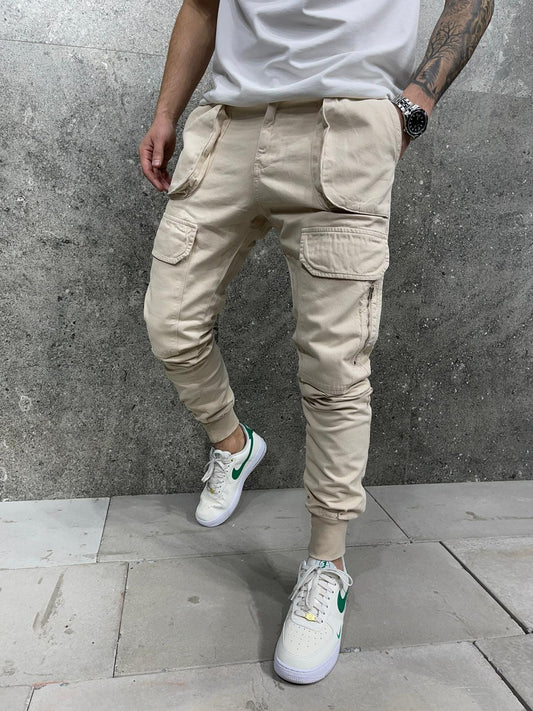 JEANS CARGO BEIGE B 7812