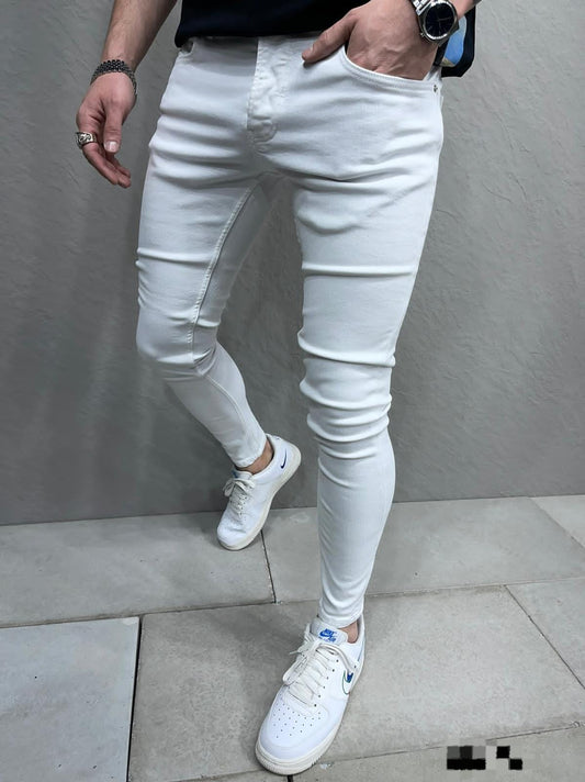 JEANS WHITE SIMPLE B7063