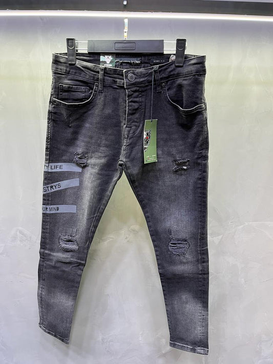 JEANS GRIS NOIR 3312