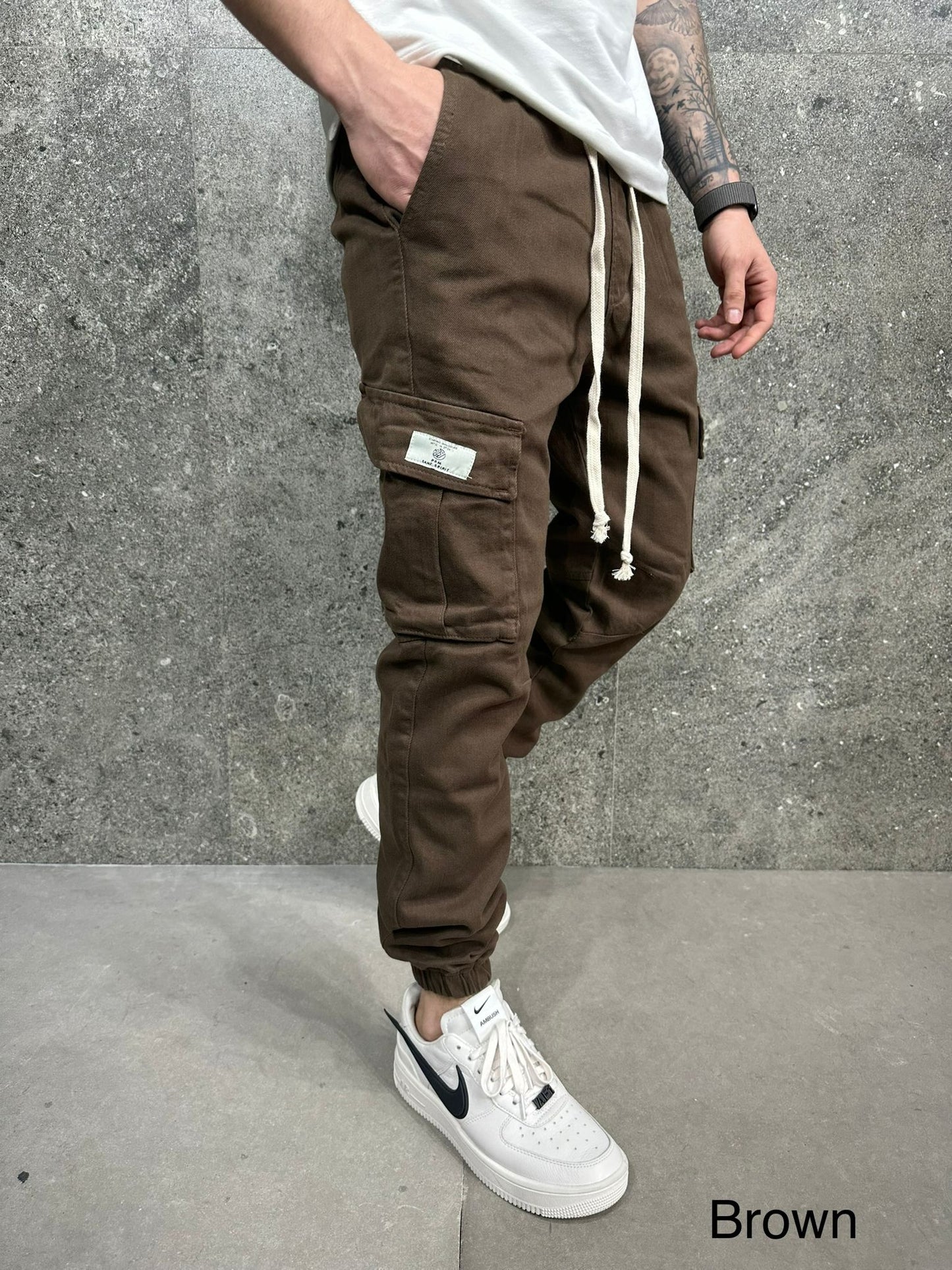 JEANS CARGO BROWN ES3047