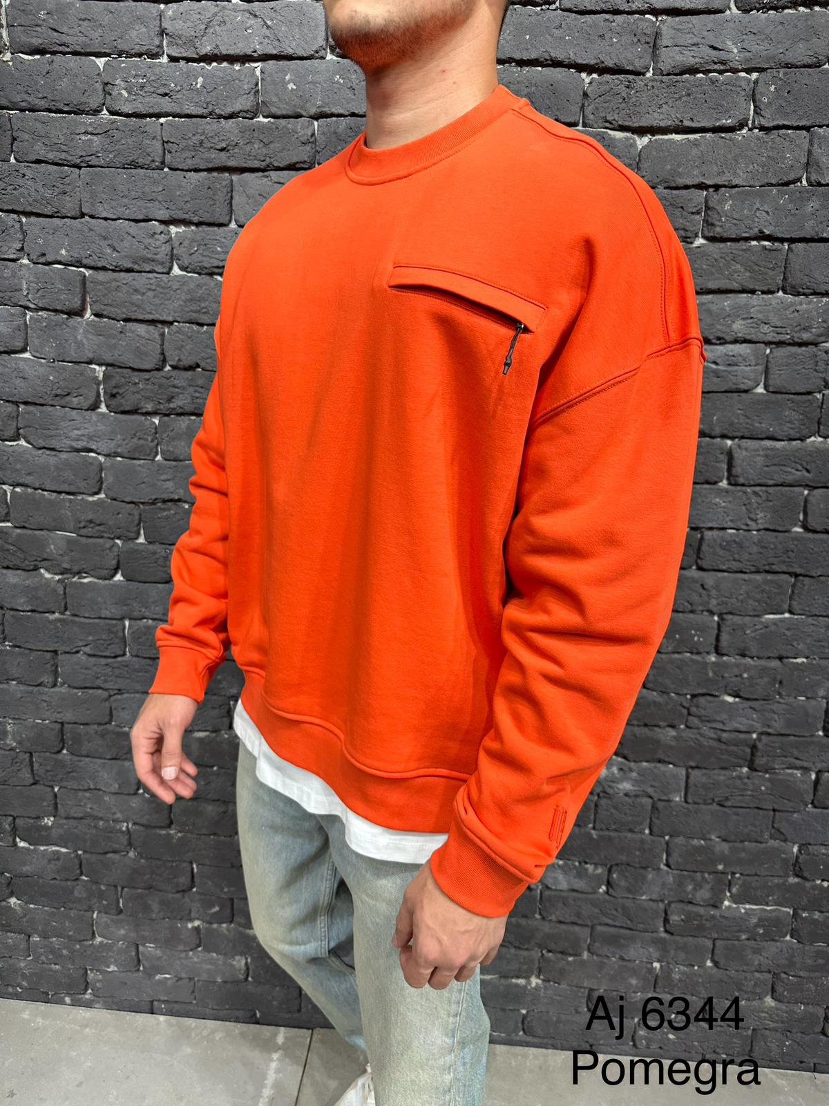 SWEAT OVER SIZE ORANGE 6344