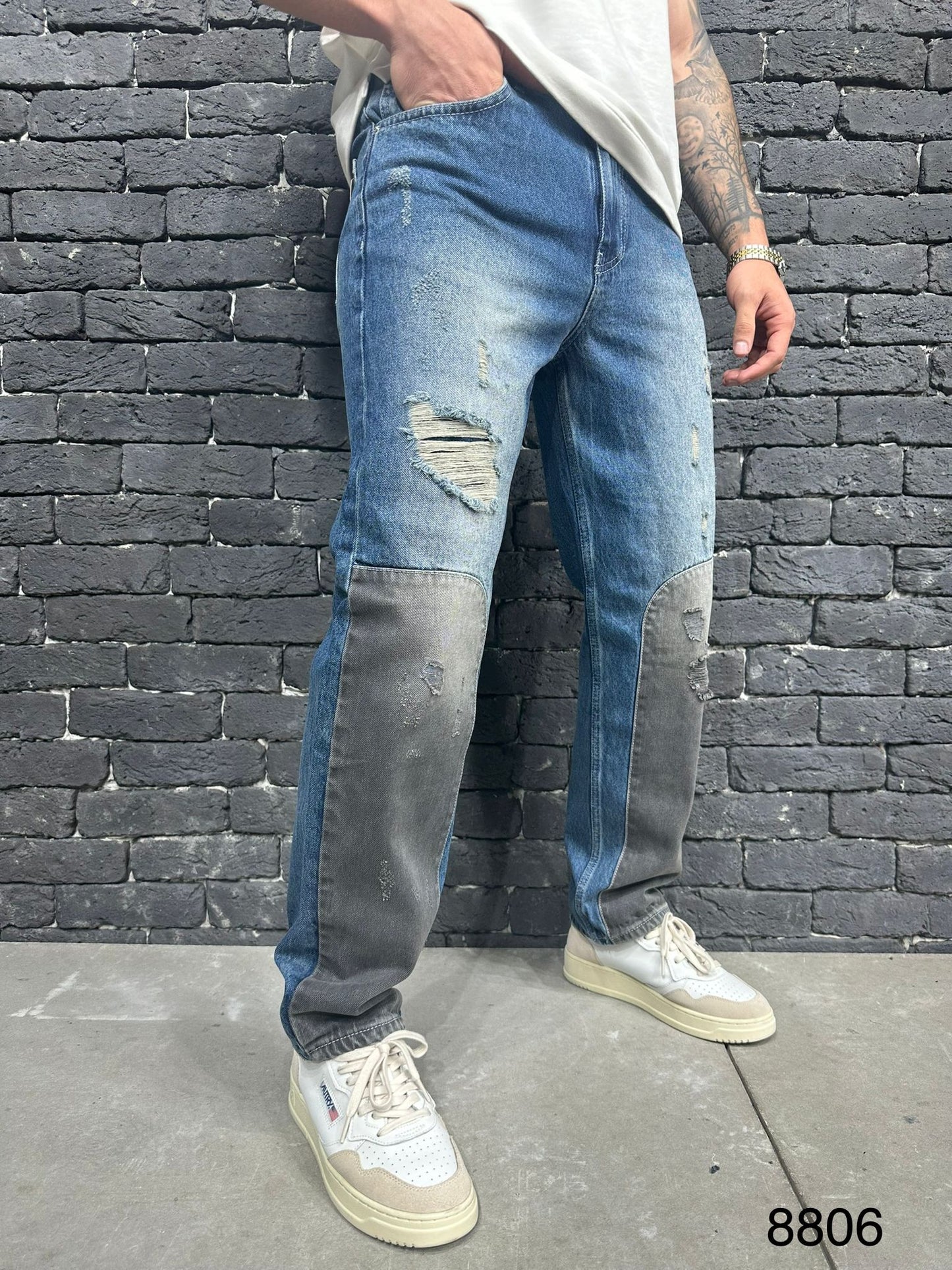 JEANS BAGGY BLUE B8806