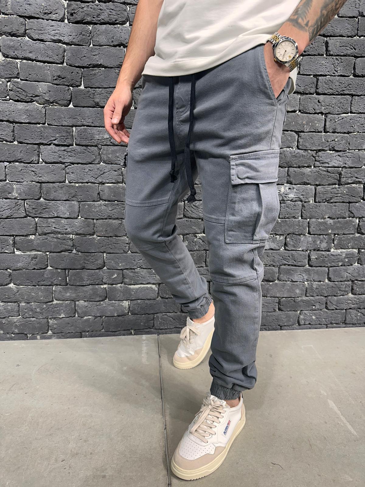 JEANS CARGO GREY ES 3081