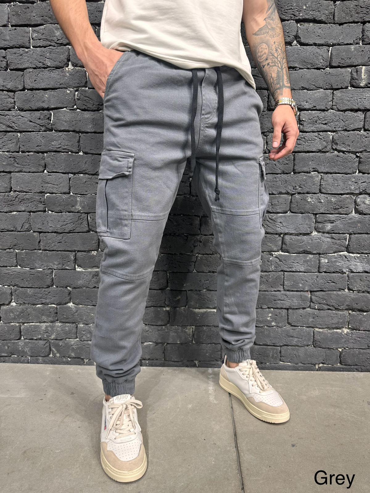JEANS CARGO GREY ES 3081
