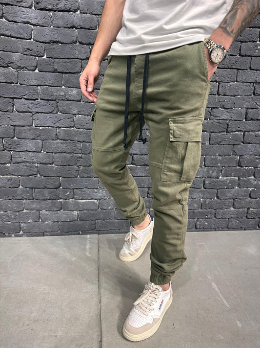JEANS CARGO HAKI ES 3081