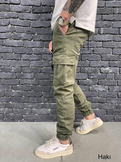 JEANS CARGO HAKI ES 3081