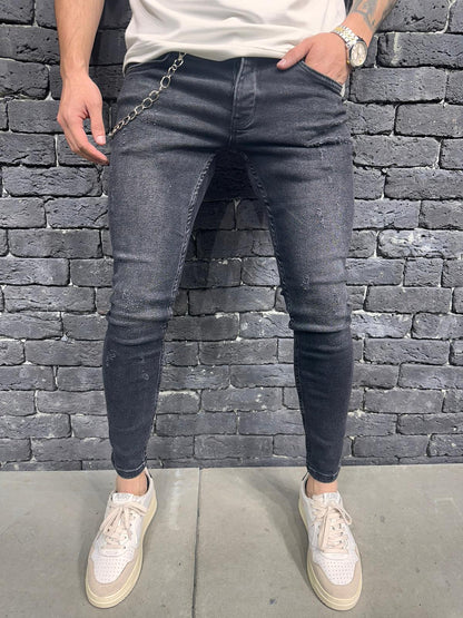 JEANS BLACK SLIM B8887