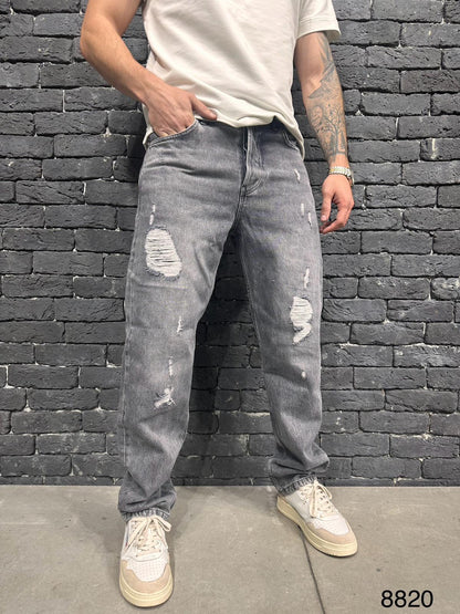 JEANS BAGGY GREY B8820